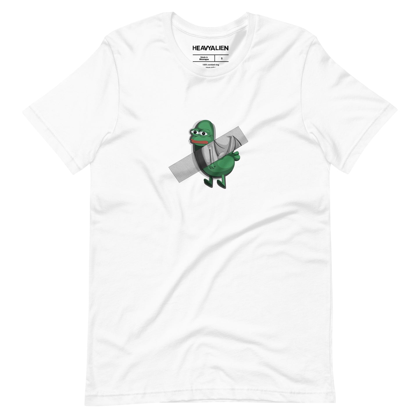 Pepe Dickbutt Taped to a UNISEX T-shirt