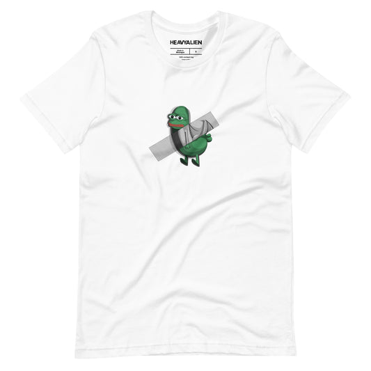 Pepe Dickbutt Taped to a UNISEX T-shirt